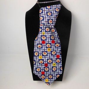 Woman's Beaded pendent tie, hand beaded necklace, handcrafted  neckwear, unique